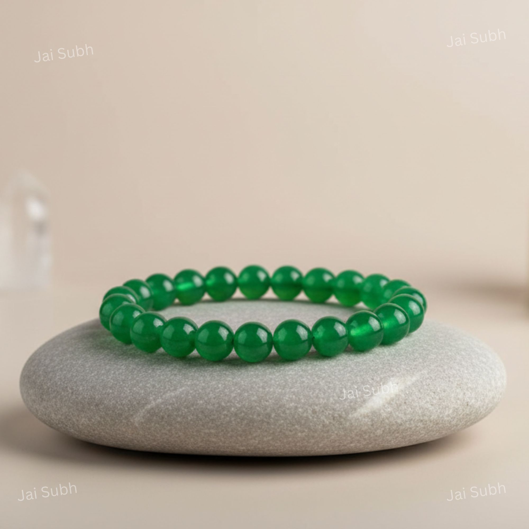 green crystal bracelet