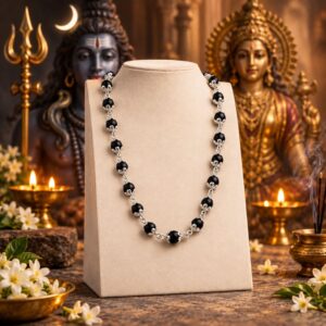 Karungali Silver Cap Mala